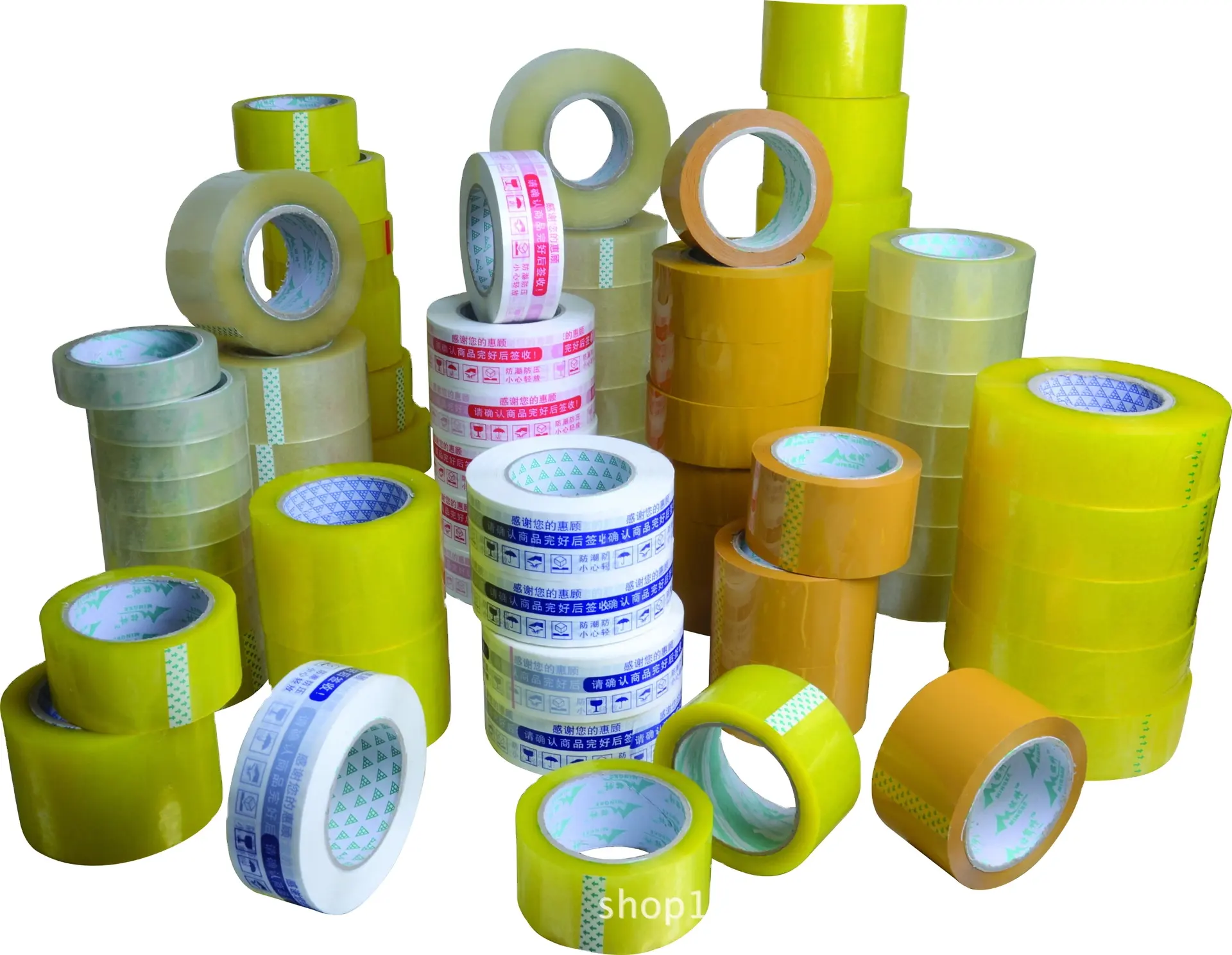 standard china heavy duty shipping moving sealing wholesale packing bopp packing cinta personalizada color opp tape jumbo roll