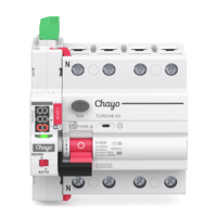 Disjoncteur différentiel (RCD/RCCB) à réenclenchement automatique 10kA Type B 30mA pour chargeur EV, protection contre les fuites AC/DC sur rail en cuivre, réinitialisation automatique Chayo