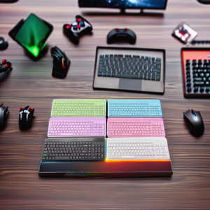 Interface USB DIY Wireless <span class=keywords><strong>RGB</strong></span> Gaming Teclado Mecânico Estrutura afundada tradicional Hot Swap Shaft Keycap Gamer Teclados - Product Image 3