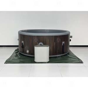 Baignoire Spa Gonflable de Luxe Effet Bois avec Massage à Bulles, Installation Facile, Baignoire Gonflable pour Relaxation en Extérieur - Product Image 2