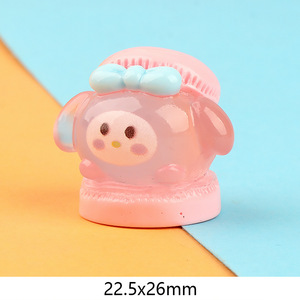 Accesorios para Carcasas de Teléfono Móvil con Cuentas de Resina Acrílica, Diseño de Animales 3D Luminosos, Estilo Macaron, 22.5x26mm - Product Image 6