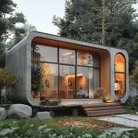 Capsule hôtelière de luxe prête à l'emploi : Mini-maison préfabriquée Airbnb pour usage commercial, bâtiment modulaire moderne pour maison d'hôtes