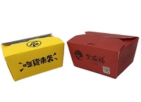 Boîte en papier kraft de haute qualité, taille personnalisée, impression facile, pliable, pour hamburgers, sushis, poulet frit, boulangerie, emballage à emporter, fast-food