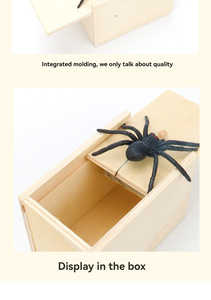 Fabrika fiyat örümcek şaka kutusu komik diğer yenilik Toys oyuncaklar simülasyon diğer hayvanlar komik ahşap kutu oyuncak şaka - Product Image 4
