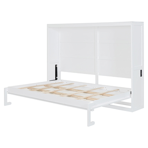 <span class=keywords><strong>Lit</strong></span> <span class=keywords><strong>mural</strong></span> escamotable blanc pleine grandeur - Product Image 1