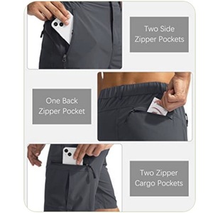 Stampa Logo personalizzata estate nuova moda uomo Multi tasche Workwear Shorts <span class=keywords><strong>con</strong></span> grande cerniera Casual ad asciugatura rapida da palestra pantaloni Fitness - Product Image 5