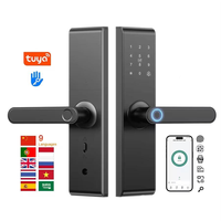 Serrure Intelligente d'Hôtel Tuya TTlock Multi-langues Dernier Modèle avec Affichage NFC et Support pour Porte Intelligente