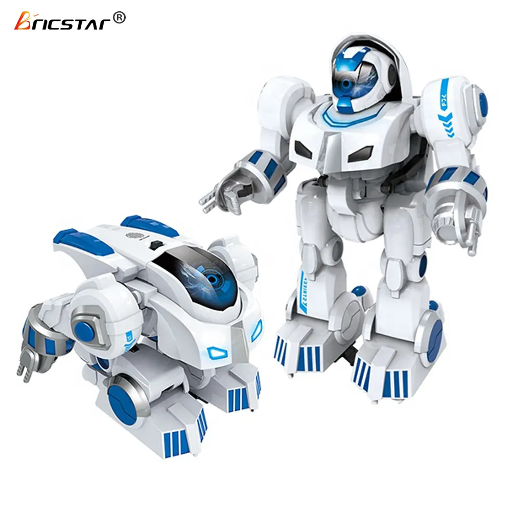 Bricstar-Función de reconocimiento de huellas dactilares para niños, robot de juguete con deformación inteligente, con habla inteligente
