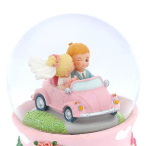 Personalized Gifts Resin Childhood Sweetheart Lovers Musical Water Globe <b>Music</b> Crystal Ball with 100mm - Product Image 5