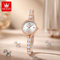 Montres OLEVS 2998 avec logo personnalisé, marque propre, vente en gros, montre pour femme élégante et luxueuse, étanche, avec diamants lumineux, mouvement à quartz.
