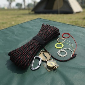 Cordon de parachute en polyester/nylon rouge à 10 brins de 4 mm, résistance de 550 lb, longueur de 100 pieds, double couche, durable pour l'escalade en plein air et les voyages - Product Image 5