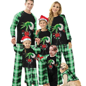 Pijamas Navideños a Juego con Diseño de Árbol de <span class=keywords><strong>Navidad</strong></span> y Papá Noel, Ropa para Perros, Bolsas, Conjuntos Familiares para Padres e Hijos - Product Image 1