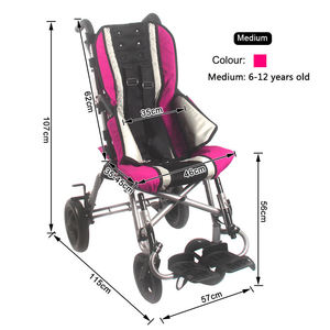 Sedia a rotelle elettrica pediatrica <span class=keywords><strong>portatile</strong></span> pieghevole con imbracatura di sicurezza a cinque punti pedane regolabili in altezza per bambini disabili - Product Image 2
