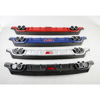 Spoiler Diffuser Bibir Bumper Belakang dengan Gaya Knalpot Quad untuk Model Mobil Universal
