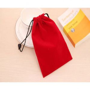 Sac à cordon en velours de luxe personnalisé en gros avec logo pour montre, téléphone, maquillage et articles de toilette – Pochette cadeau - Product Image 5
