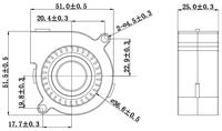 YCCFAN 50x50x25mm 5025 50mm YBH50025C05 Cycleseal Bearing Dc Ventilador 5V 12V 24V Dc Ventilador sin escobillas