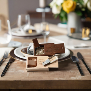 Birthday Wedding Gift Gadget Wooden Glass Memorias USB Stick Flash Drives USB Pendrive with 8GB 16GB 32GB 64GB 128GB 256GB