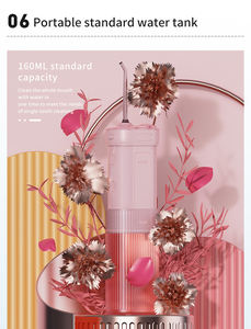 IPX7 portatile serbatoio di acqua per la cura orale acqua filo per <span class=keywords><strong>denti</strong></span> ricaricabile pulitore con 4 ugelli 3 modalità - Product Image 4