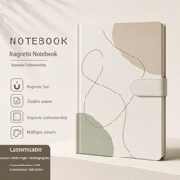 Carnet à fermeture magnétique OEM A4, 300 pages, 150 feuilles, carnet de composition, carnet de brouillon, carnet d'écolier, logo personnalisé