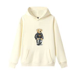 Sweat à <span class=keywords><strong>capuche</strong></span> en <span class=keywords><strong>polaire</strong></span> pour <span class=keywords><strong>femme</strong></span> 400g de haute qualité pour Ralph Laure n X-Bear Pull à <span class=keywords><strong>capuche</strong></span> respirant pour l'hiver avec impression par transfert thermique - Product Image 1