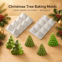 Moule à gâteau mousse Arbre de Noël 8 cavités en silicone, moule à chocolat Père Noël pour la pâtisserie des fêtes, vente en gros
