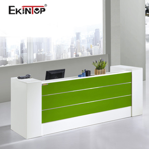 Mostrador de Recepción Moderno y Minimalista de Color Blanco, Largo, para Peluquería, de Lujo, para Boutique, Precio de Fábrica - Product Image 4