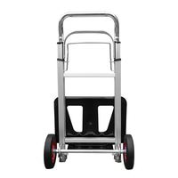 Carretilla de Mano Plegable de 2 Ruedas, Aluminio+PP, Capacidad de Carga de 80 kg, Carretilla de Transporte Profesional para Herramientas Industriales