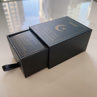 Jeu de cartes personnalisé noir grande taille pour couple arabe, jeu de cartes islamique pour adultes avec boîte tiroir