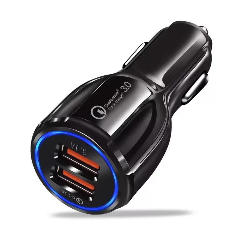 Quick Charge 3.0 Car Charger For Mobile Phone Dual Usb Car Charger Qc 3.0 Fast Charging Adapter Mini Usb Dual Car Charger