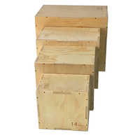 Boîte de saut pliométrique en bois 3-en-1 pour entraînement HIIT, step-ups et musculation à domicile