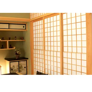 Puerta corredera de madera estilo Fusuma para habitación japonesa, diseño personalizado, enrejado, entrada principal de madera