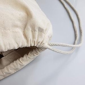 Tự nhiên bông vải dây kéo ba lô với dây kéo túi phía trước <span class=keywords><strong>cinch</strong></span> Bao tùy chỉnh kéo chuỗi Túi thể thao cho người đàn ông đi lang thang phụ nữ - Product Image 5