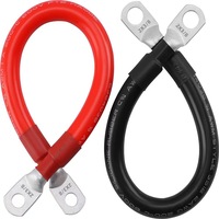 Câbles de batterie 3/0 AWG de 12 pouces pour énergie solaire, onduleur, voiturette de golf, voiture, camping-car, véhicule de tourisme, bus électrique