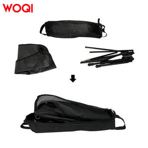 Chaise pliante portable Woqi Camping, chaise lune rotative à 360 degrés, tissu Oxford noir, pour voyages en plein air, plage, pêche - Product Image 2