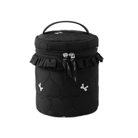 Pochette de maquillage Beilian matelassée, élégante et portable, idéale pour ranger les rouges à lèvres et les pinceaux de maquillage.