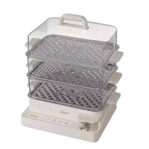 Vaporera Eléctrica Midea de 22L con Tres Niveles de Placas de Acero Inoxidable, Tapa Transparente y Adición de Agua Externa - Product Image 1