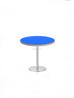 Table de bistrot rectangulaire moderne avec base en métal chromé, table de restauration pour café, bistrot, hôtel