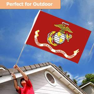 Морской корпус <span class=keywords><strong>USMC</strong></span>, американский военный флаг 3x5, уличный флаг морской армии США, долговечные двойные стежки, военный баннер США - Product Image 2