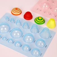 Outil de quilling en papier professionnel pour la création de dômes sphériques 3D concaves-convexes et de demi-boules, en plastique, mini, rose/bleu JY