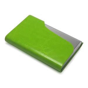 Tarjetero de Metal de cuero PU personalizado Delgado, Tarjetero con nombre comercial, tarjetero magnético, tarjetero de identificación, billetera - Product Image 2