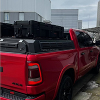 Auvent manuel à profil bas pour pick-up RAM 1500, en alliage d'aluminium, avec support de toit, fixation sécurisée sans perçage