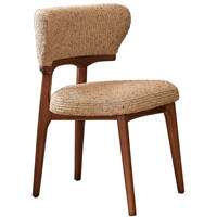 Chaise de salle à manger ergonomique en bois massif de style nordique avec revêtement en lin moderne, dossier portable pour la maison, le bureau, l'hôtel, l'appartement