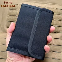Dompet Taktis EDC Pria Multifungsi Kapasitas Besar PU Nylon Tempat Kartu ID Lipat Portabel