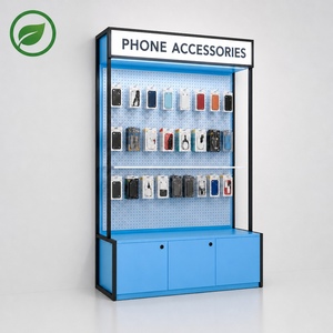 Exhibidor de Accesorios para Teléfonos Móviles Azul, Estante para Tienda de Celulares, Vitrina para Teléfonos, Mueble para Tienda Minorista, Personalizado - Product Image 1