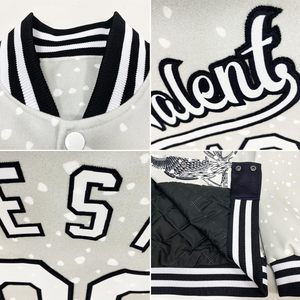 เสื้อแจ็คเก็ตเบสบอลแบบมีกระดุมเต็มตัว ปรับแต่งได้ตามต้องการ พร้อมปักข้อความใดก็ได้ สำหรับทุกเพศ ใส่สบาย ระบายอากาศได้ดี เหมาะสำหรับฤดูใบไม้ร่วง - Product Image 2