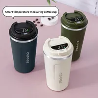 Gobelet isotherme à double paroi personnalisé avec logo 380/510 ml, gobelets à café réutilisables, gobelet à café en acier inoxydable avec couvercle
