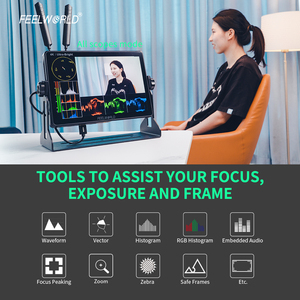FEELWORLD LUT11S OEM Factory Direct 10,1 pulgadas 2000NITs DSLR Cámara Monitor de campo HDMI 3G-SDI LOGO Servicio de personalización - Product Image 5