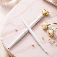 Stylo à bille créatif en métal en forme de cœur, cadeau publicitaire, logo personnalisable