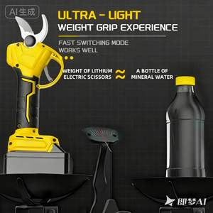 Lithium Ion Cordless Electric Garden Shears 35mm Cut Capacity Rechargeable Double Cut Ambidextrous Power Shears - Product Image 5