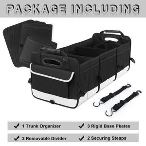 Organizador de Maletero de Coche Impermeable Oxford con Múltiples Compartimentos, 40x30x10cm, Fácil de Instalar, Bolsa de Almacenamiento Plegable para Coches, SUV y Sedanes - Product Image 3